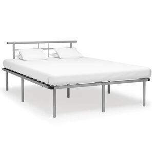 vidaXL Okvir za krevet sivi metalni 140 x 200 cm