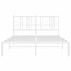 vidaXL Metalni okvir za krevet s uzglavljem bijeli 120x200 cm