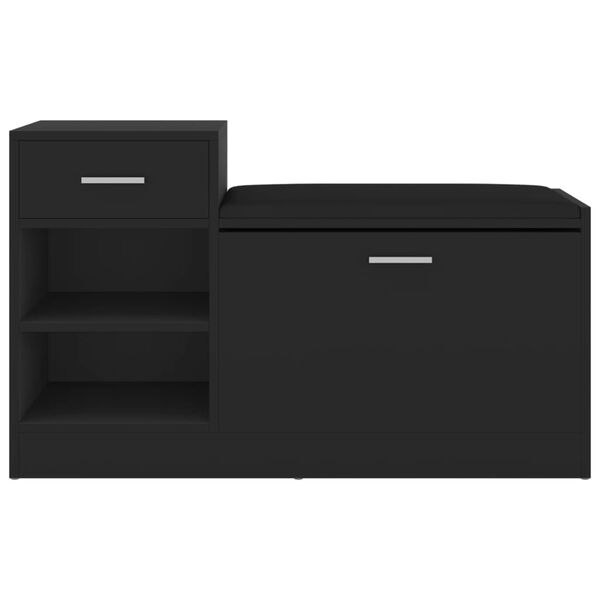 vidaXL Klupa za cipele crna 94,5 x 31 x 57 cm od konstruiranog drva