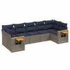 vidaXL 7-dijelni set vrtnih sofa od poliratana s jastucima sivi
