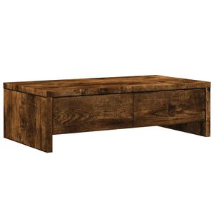 vidaXL Stalak za monitor s ladicama boja hrasta 50 x 27 x 15 cm drveni