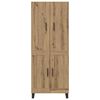 vidaXL Highboard 2 pcs Umjetnički hrast 69,5 x 34 x 180 cm