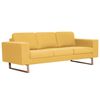 vidaXL Trosjed od tkanine žuti