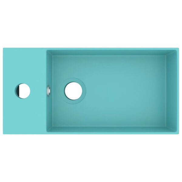 vidaXL Kupaonski umivaonik keramički svjetlozeleni