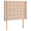 vidaXL Uzglavlje s u&scaron;ima boja cappuccina 93x16x118/128 cm umjetna koža