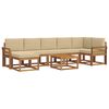 vidaXL Set vanjskih sofa s jastukom 8 pcs Prirodna i bež