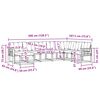 vidaXL Set vanjskih sofa s jastukom 8 pcs Prirodna i bež
