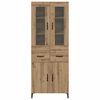 vidaXL Highboard Umjetnički hrast 69,5 x 34 x 180 cm Konstruirano drvo