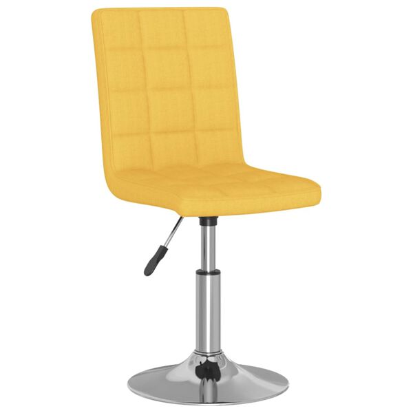 vidaXL Okretne blagovaonske stolice od tkanine 2 kom boja senfa