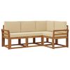 vidaXL Set vanjskih sofa s jastukom 4 pcs Prirodna i bež
