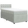 vidaXL Box spring krevet s madracem svjetlosivi 100x200 cm bar&scaron;unasti