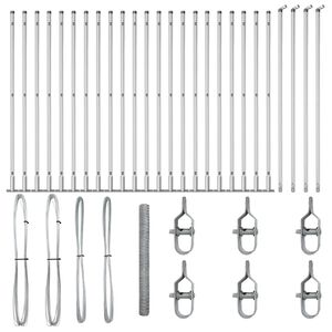 vidaXL Stup za ogradu Srebrna