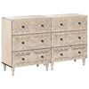 vidaXL Kreveta 2 pcs Bijelo 60 x 33,5 x 75 cm Čvrsto drvo manga