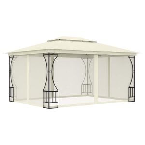 vidaXL Sjenica s mrežama 300 x 400 x 265 cm krem
