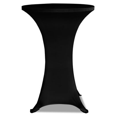 vidaXL Navlaka za stol za stajanje Ø 80 cm crna rastezljiva 4 kom