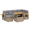 vidaXL 7-dijelni set vrtnih sofa od poliratana s jastucima bež