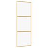 vidaXL Klizna vrata zlatna 76x205 cm prozirno staklo ESG i aluminij