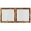 vidaXL Vrata za pse s postoljem 2 pcs Dimljeni hrast 100 x 100 cm