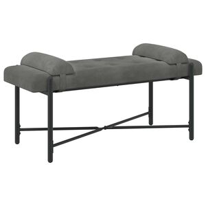 vidaXL Klupa s gumbima i jastučićima Tamnosiva 110 x 40 x 46 cm Bar&scaron;un
