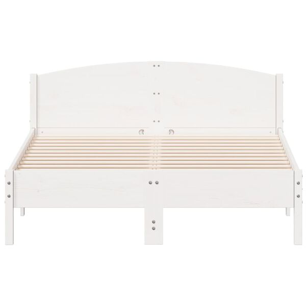 vidaXL Okvir kreveta bez madraca bijeli 140x200 cm od masivne borovine