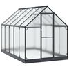 vidaXL Vrtni staklenik s vratima Antracit 183,5 x 303,5 x 207 cm