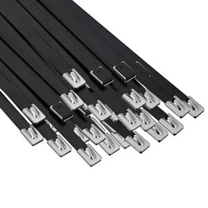 vidaXL Veza za kabel 250 kom. 7,9 x 250 mm Crna