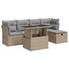 vidaXL 6-dijelni set vrtnih sofa s jastucima bež od poliratana
