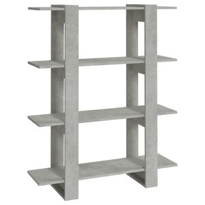 vidaXL Ormarić za knjige / sobna pregrada boja betona 100x30x123,5 cm