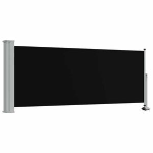 vidaXL Uvlačiva bočna tenda za terasu 100 x 300 cm crna