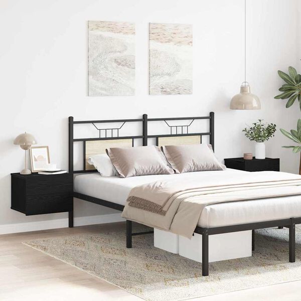 vidaXL Noćni ormar 2 pcs Crni hrast 40 x 30 x 30 cm Konstruirano drvo