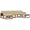 vidaXL Set vanjskih sofa s jastukom 6 pcs Prirodna i bež