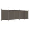 vidaXL Sobna pregrada s 5 panela antracit 433x180 cm od tkanine