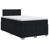 vidaXL Boxspring krevet s madracem Crna 120 x 190 cm Tkanina