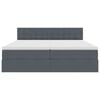 vidaXL Krevet s od storage s madracem Tamno siva 90 x 200 cm