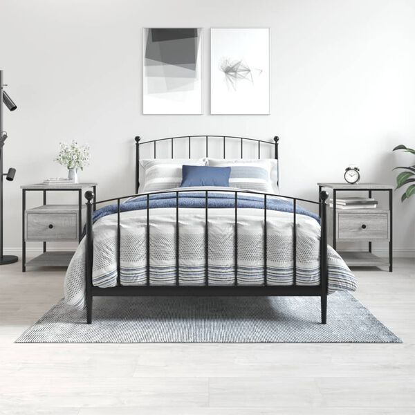 vidaXL Noćni ormarići 2 kom boja hrasta 40x42x56 cm konstruirano drvo