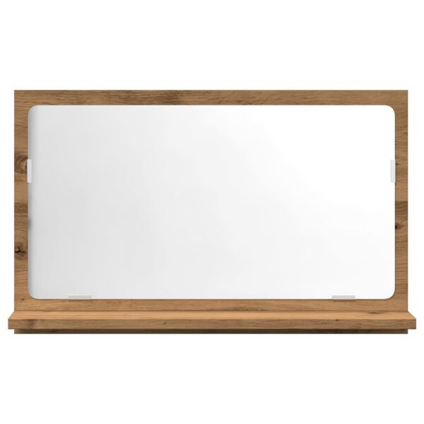 vidaXL Kupaonski ormarić s ogledalom Artisan hrast 60x11x37 cm
