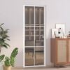vidaXL Unutarnja vrata 76 x 201,5 cm Bijela od ESG stakla i aluminija