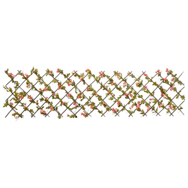 vidaXL&nbsp;Pro&scaron;iriva re&scaron;etka od umjetnog br&scaron;ljana roza 180 x 60 cm