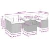 vidaXL 8-dijelni set vrtnih sofa od poliratana s jastucima sivi bagrem