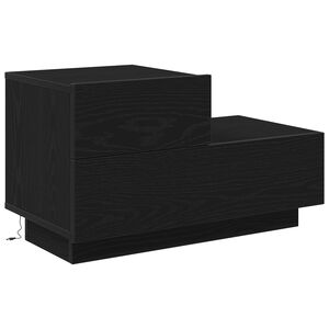 vidaXL Noćni ormar Crni hrast 70 x 36 x 40,5 cm Konstruirano drvo