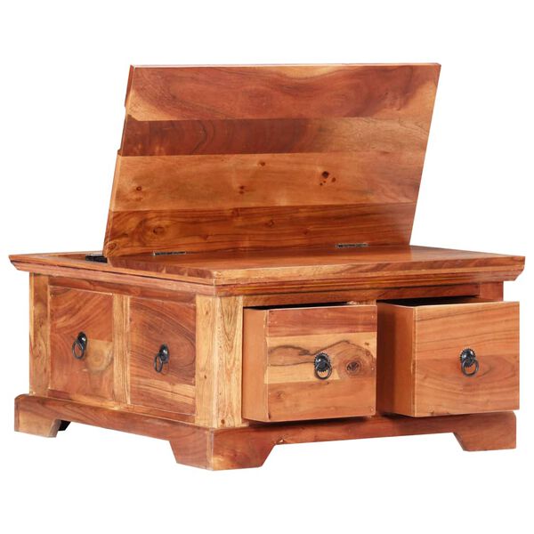 vidaXL Stolić za kavu od masivnog bagremovog drva 66 x 70 x 35 cm