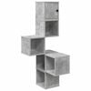 vidaXL Police za kutne zidne Betonska siva 48 x 48 x 120 cm