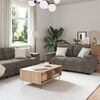 vidaXL Sofa 3 pcs Tamno siva Platnasta tkanina