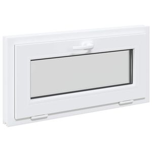 vidaXL Prozor za podrum RISOR 80 x 40 cm PVC i staklo Bijela