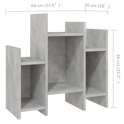 vidaXL Bočni ormarić siva boja betona 60x26x60 cm konstruirano drvo