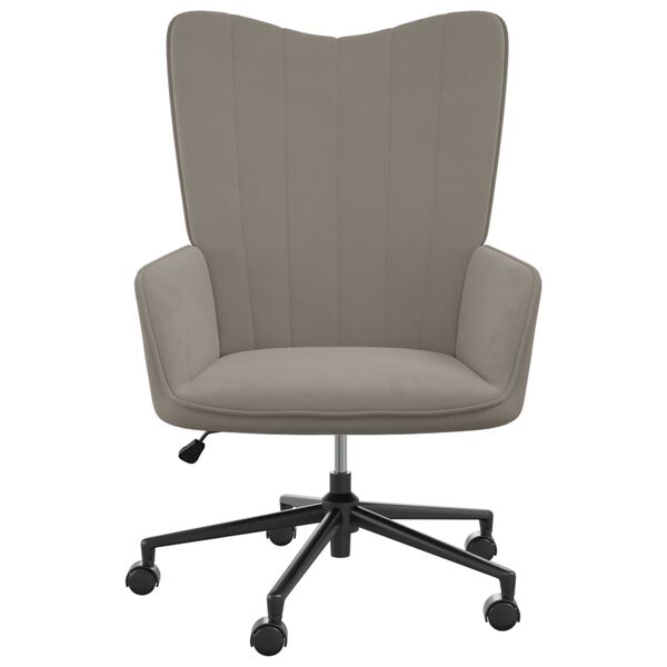 vidaXL Stolica za opu&scaron;tanje svjetlosiva bar&scaron;unasta