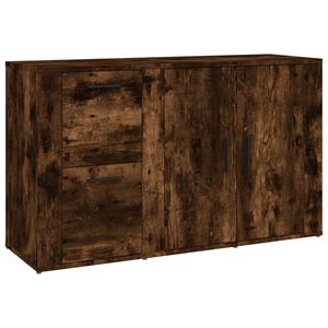 vidaXL Komoda boja dimljenog hrasta 100x33x59,5 cm konstruirano drvo