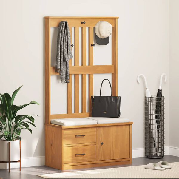 vidaXL Drvo za dvoranu SANDNES 87x40x159,5 cm puno drvo bor