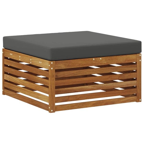 vidaXL Vanjski otoman Čvrsto drvo akacije Prirodna
