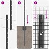 vidaXL Ograda s postovima Siva 1,5 x 10 m Čelik i PVC